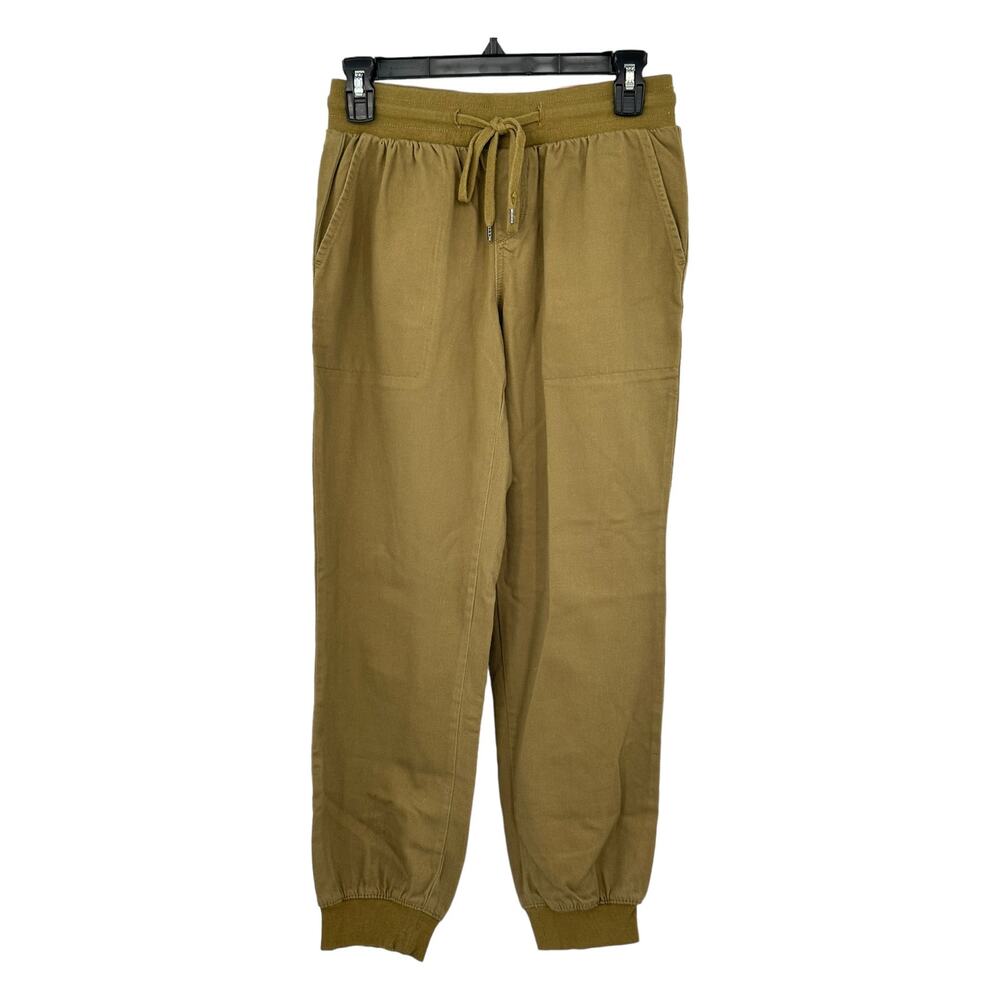 Style & Co Pants Womens XS Track Trouser Jogger Crop Green Cotton Lounge Comfort